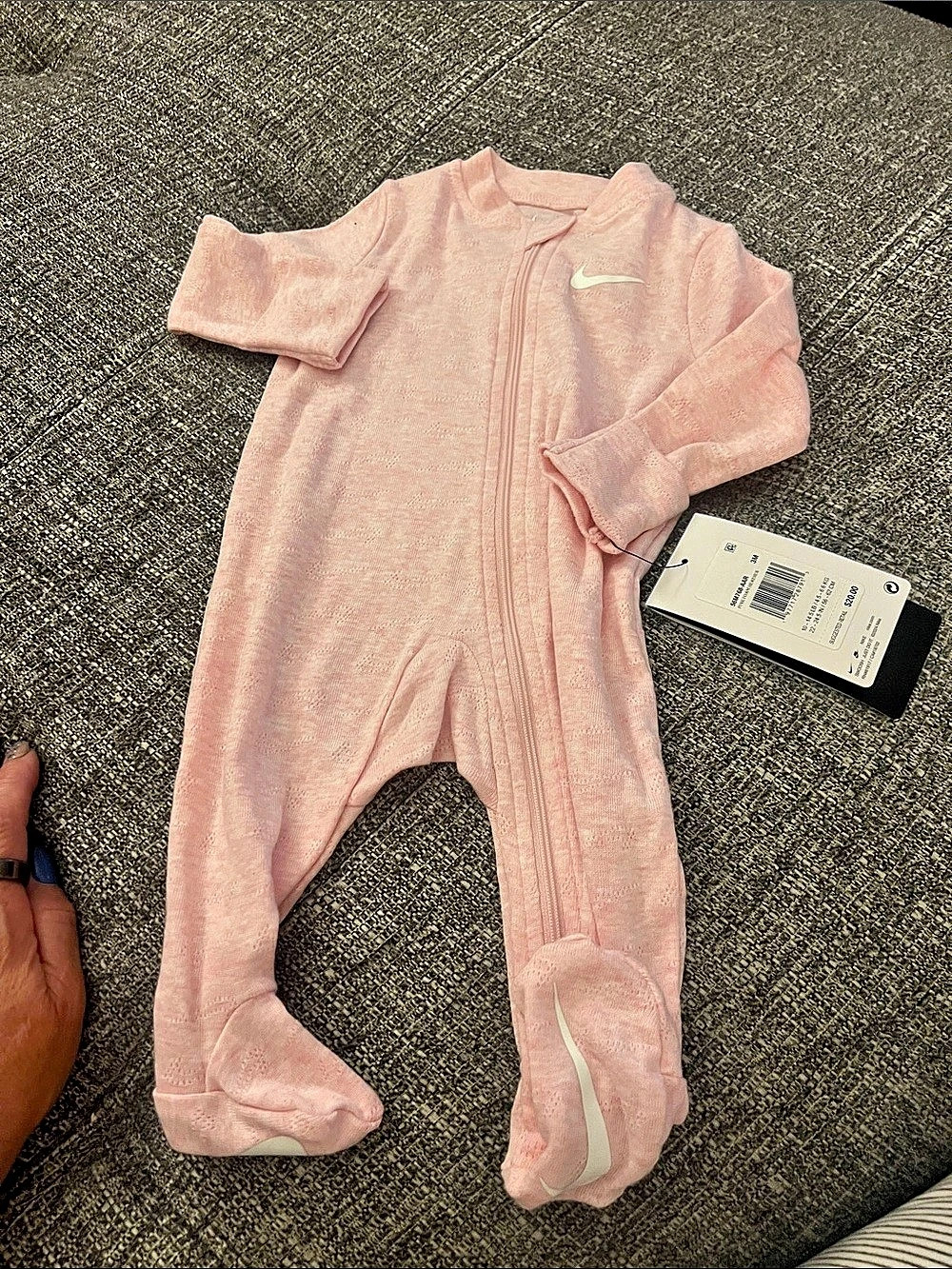 Nike Baby Essentials Pointelle Coverall Pink Baby 3M